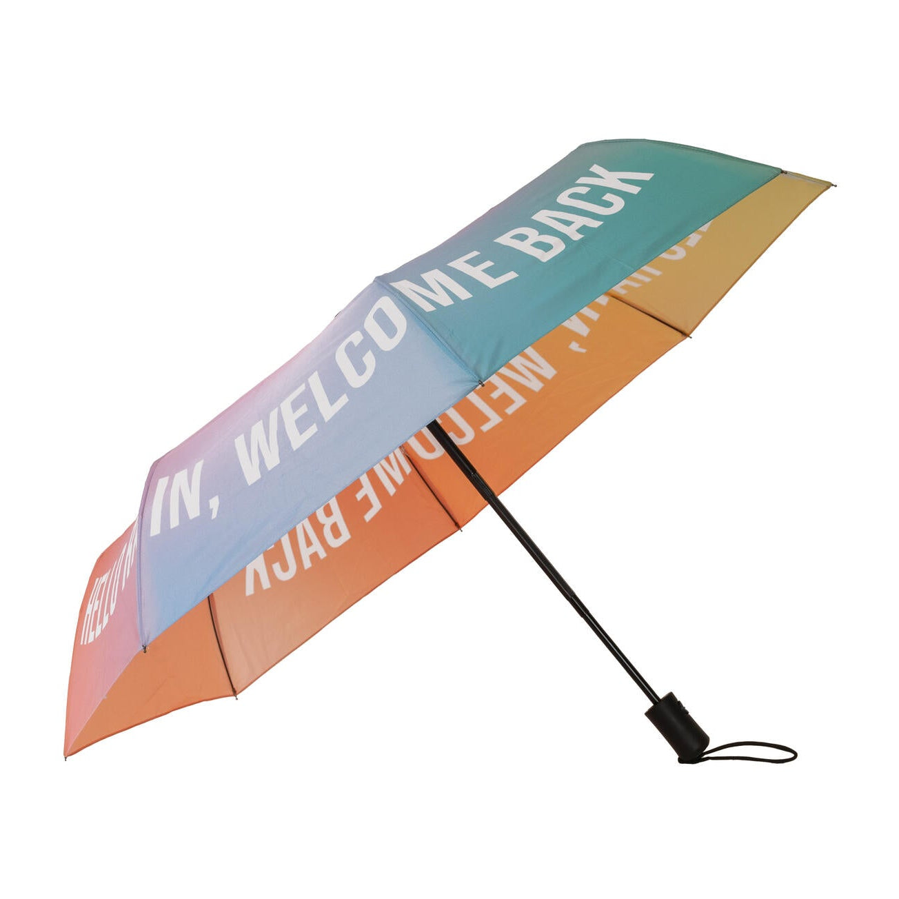 Hello Rain, Welcome Back foldbar paraply - Multicoloured